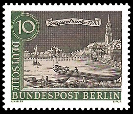 10 Pf Briefmarke: Stadtansicht Alt-Berlin