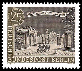 25 Pf Briefmarke: Stadtansicht Alt-Berlin