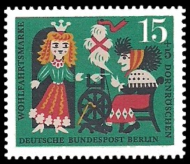 15 + 5 Pf Briefmarke: Wohlfahrtsmarke 1964 Dornröschen