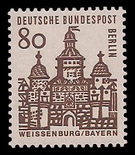 80 Pf Briefmarke: Deutsche Bauwerke