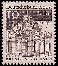 10 Pf Briefmarke: Deutsche Bauwerke