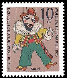 10 + 5 Pf Briefmarke: Wohlfahrtsmarken 1970, Marionetten