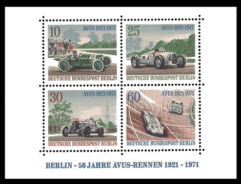  Briefmarke: Block: 50 Jahre AVUS