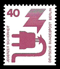 40 Pf Briefmarke: Jederzeit Sicherheit