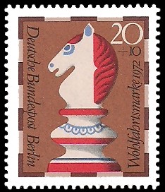 20 + 10 Pf Briefmarke: Wohlfahrt, Schachfiguren