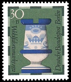30 + 15 Pf Briefmarke: Wohlfahrt, Schachfiguren