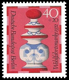 40 + 20 Pf Briefmarke: Wohlfahrt, Schachfiguren