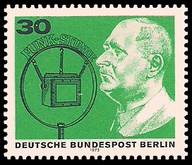 30 Pf Briefmarke: 50 Jahre Deutscher Rundfunk
