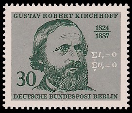 30 Pf Briefmarke: 150. Geburtstag Gustav Robert Kirchhoff