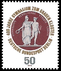 50 Pf Briefmarke: 400 Jahre Gymnasium zum Grauen Kloster