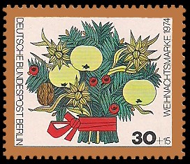 30 + 15 Pf Briefmarke: Weihnachtsmarke 1974