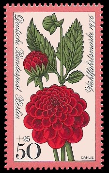 50 + 25 Pf Briefmarke: Wohlfahrtsmarke 1976, Gartenblumen