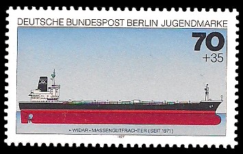 70 + 35 Pf Briefmarke: Jugendmarke 1977, Schiffe