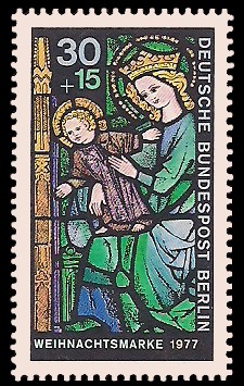 30 + 15 Pf Briefmarke: Weihnachtsmarke 1977