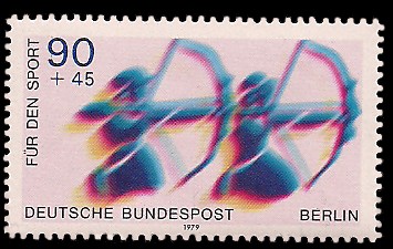 90 + 45 Pf Briefmarke: Für den Sport 1979