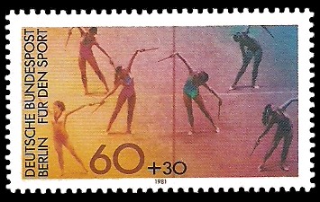 60 + 30 Pf Briefmarke: Für den Sport 1981