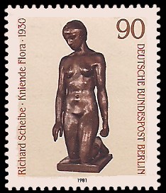 90 Pf Briefmarke: Skulpturen 1981