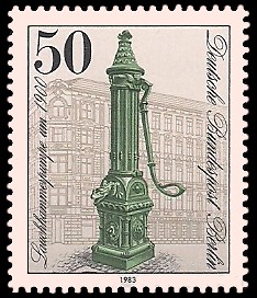 50 Pf Briefmarke: Historische Pumpen 