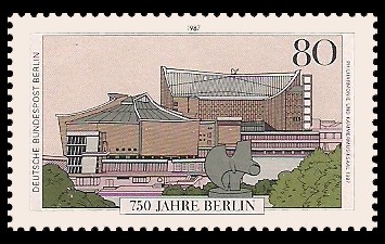 80 Pf Briefmarke: 750 Jahre Berlin