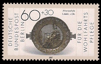 60 + 30 Pf Briefmarke: Wohlfahrtsmarke 1987, Geschmiedetes aus Gold + Silber