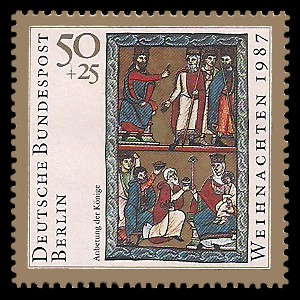 50 + 25 Pf Briefmarke: Weihnachtsmarke 1987