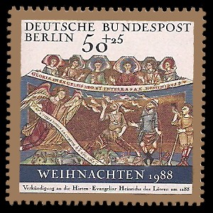 50 + 25 Pf Briefmarke: Weihnachtsmarke 1988