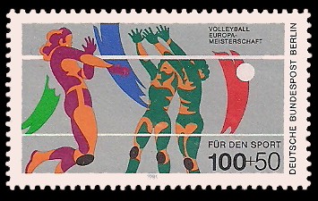 100 + 50 Pf Briefmarke: Für den Sport 1989