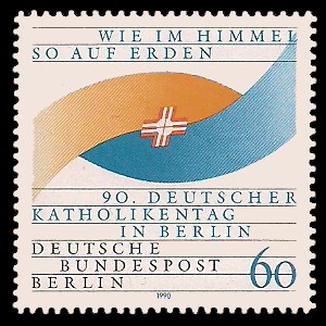 60 Pf Briefmarke: 90. Deutscher Katholikentag