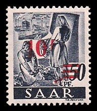 Saar Briefmarke